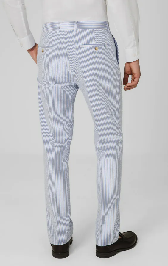 Blue & White Seersucker Suit Pants - photo 2 Blue & White Seersucker Suit Pants - photo 2