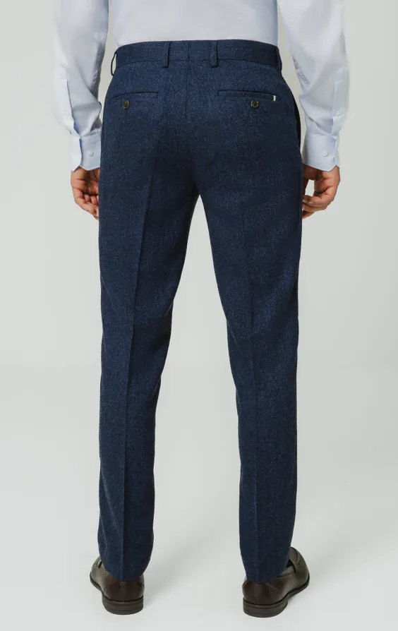 Blue Herringbone Tweed Suit Pants - photo 2 Blue Herringbone Tweed Suit Pants - photo 2