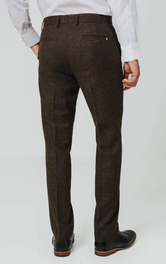 Dark Brown Donegal Tweed Suit Pants - photo 2 Dark Brown Donegal Tweed Suit Pants - photo 2