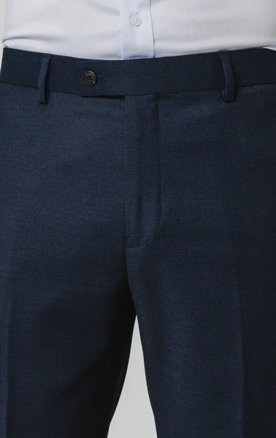 Navy Birdseye Suit Pants - photo 1