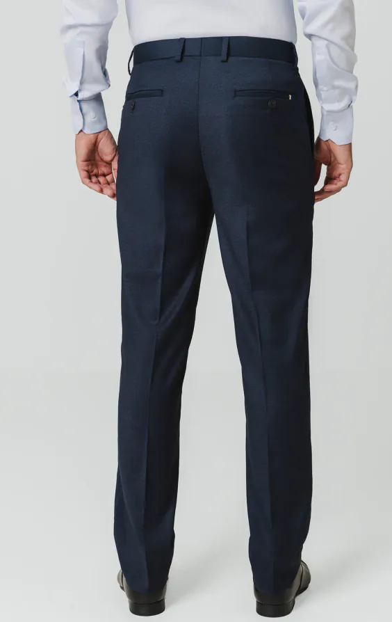 Navy Birdseye Suit Pants - photo 2