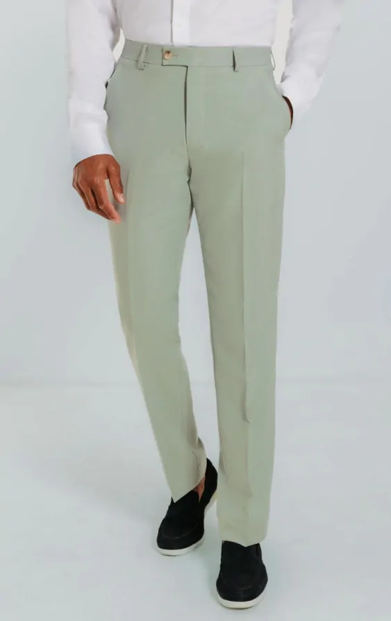 Dobell Pale Green Suit Pants Dobell
