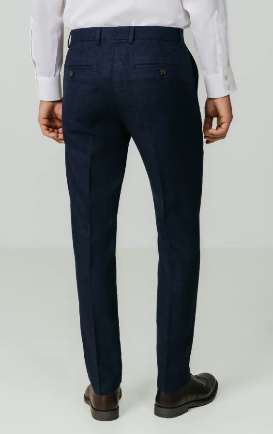 パンツ intch. Wool Tweed Pants Navy Navy Donegal Tweed Pants | Dobell