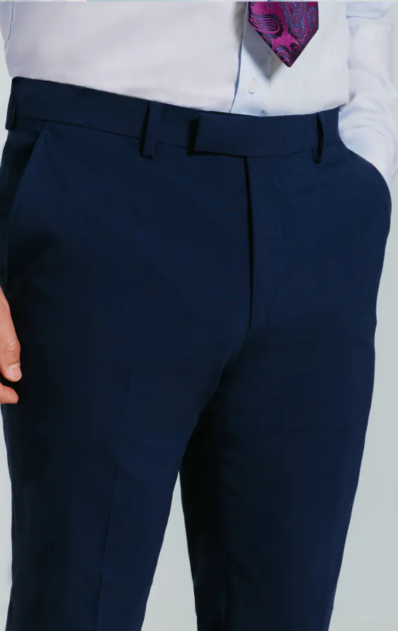 Blue Slim Fit Suit Pants - photo 1