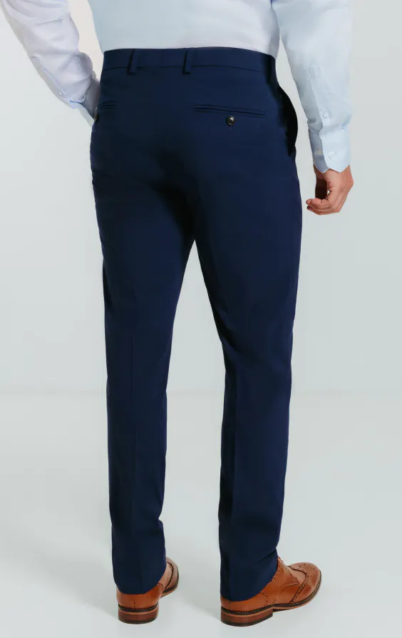 Blue Slim Fit Suit Pants - photo 2