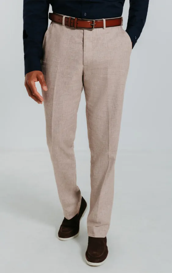 Sand Linen Slim Fit Suit Jacket - photo 5