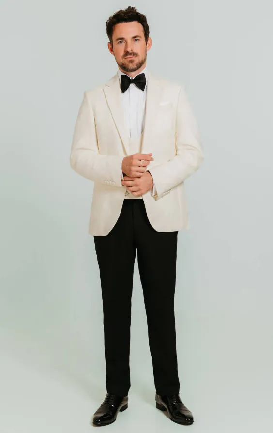 White Notch Lapel 3 Piece Tuxedo - photo 1