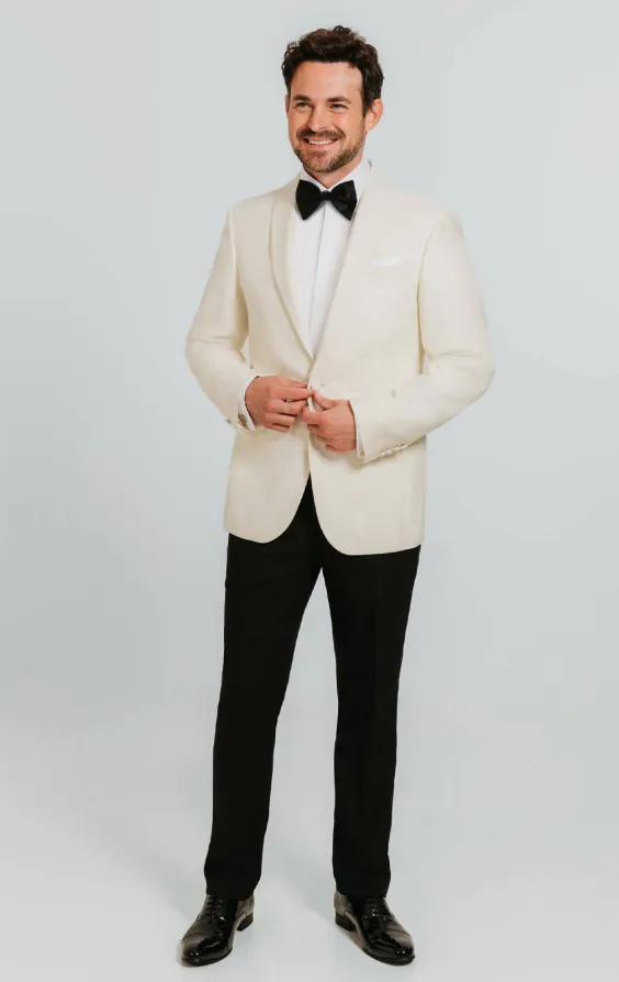 White Shawl Lapel Tuxedo - photo 1 White Shawl Lapel Tuxedo - photo 1