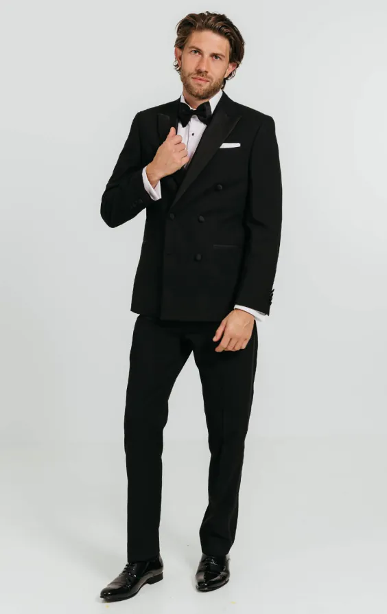 Black Double Breasted Tuxedo - photo 1 Black Double Breasted Tuxedo - photo 1