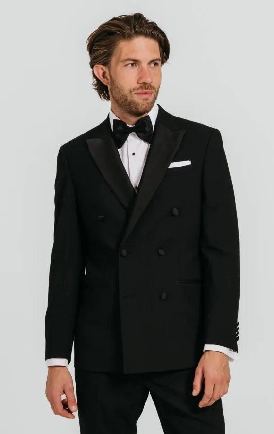 Black Double Breasted Tuxedo | Dobell