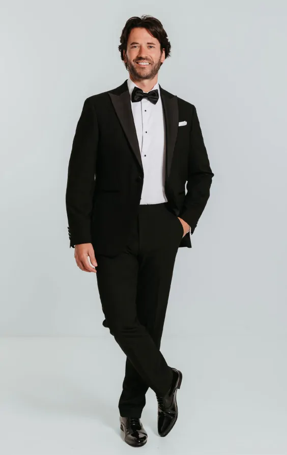Black Tuxedo with Peak Lapel | Dobell