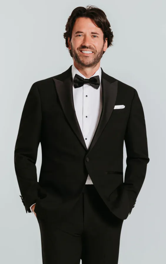 Black Tuxedo with Peak Lapel