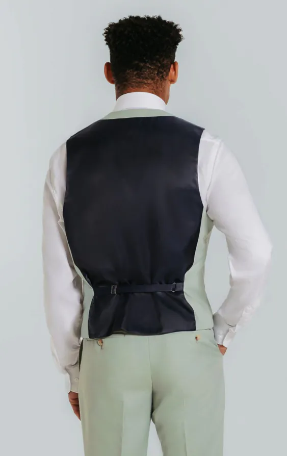Pale Green Double Breasted Vest - photo 2