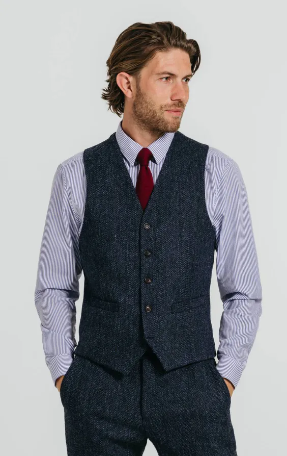Harris Tweed of Scotland Blue Herringbone Tweed Jacket - photo 6 Harris Tweed of Scotland Blue Herringbone Tweed Jacket - photo 6