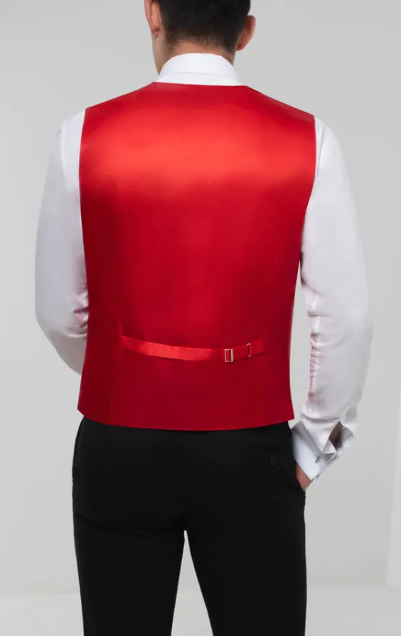 Crimson Red Dupion Vest - photo 4 Crimson Red Dupion Vest - photo 4