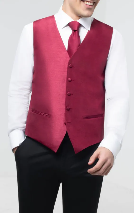 Burgundy Dupion Vest - photo 2 Burgundy Dupion Vest - photo 2
