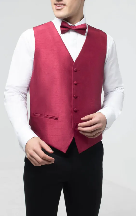 Burgundy Dupion Vest Burgundy Dupion Vest