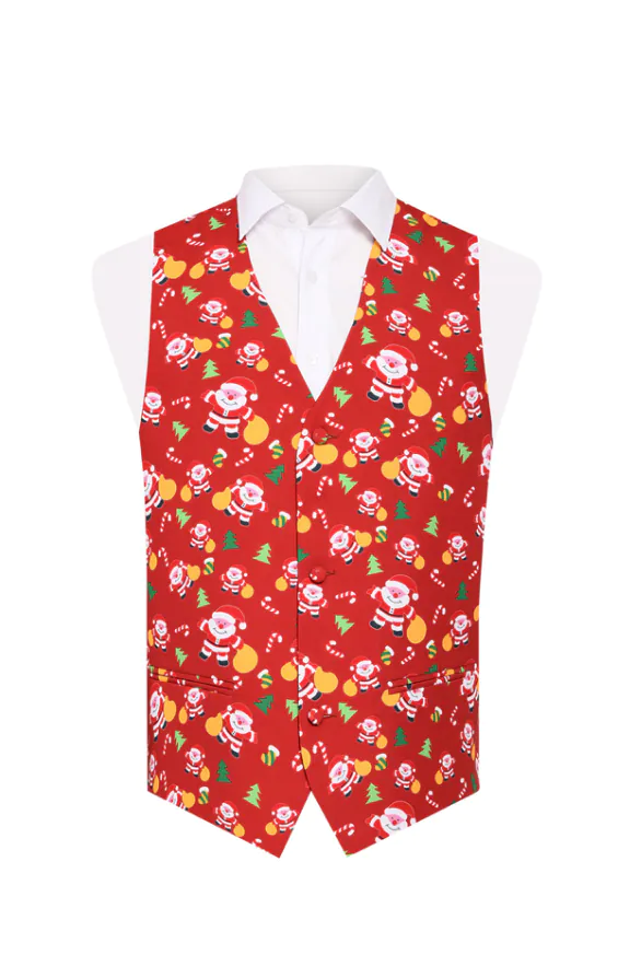Boys 'Happy Santa Claus' Christmas Vest Boys 'Happy Santa Claus' Christmas Vest