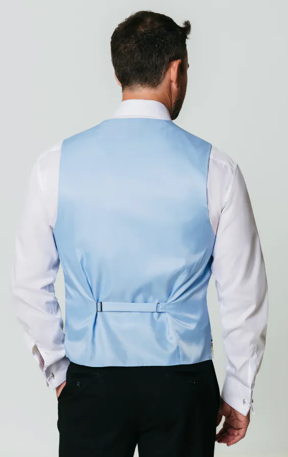 Festive Pale Blue Snowy Christmas Vest - photo 2 Festive Pale Blue Snowy Christmas Vest - photo 2