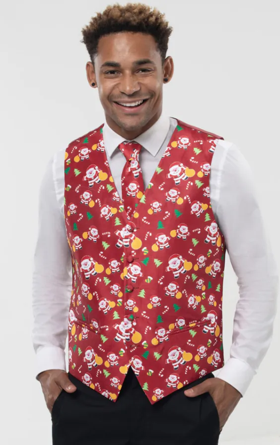 Happy Santa Claus Christmas Vest Happy Santa Claus Christmas Vest
