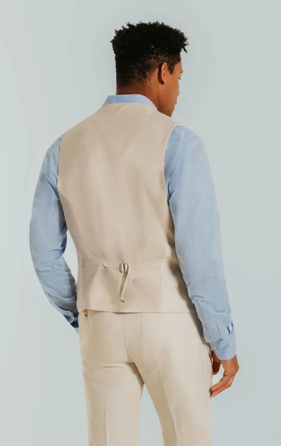 Cream Linen Vest - photo 2 Cream Linen Vest - photo 2