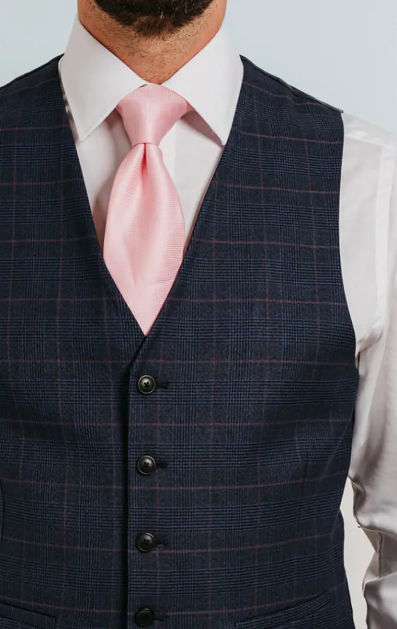 Navy with Pink Check Vest - photo 1