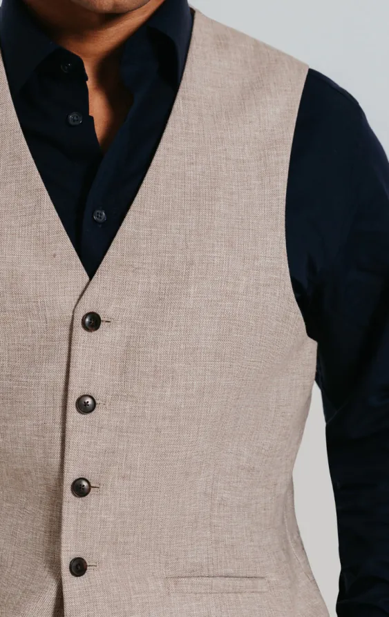 Sand Linen Vest - photo 1