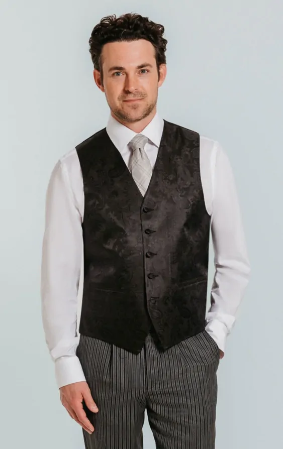 Black Paisley Vest | Dobell