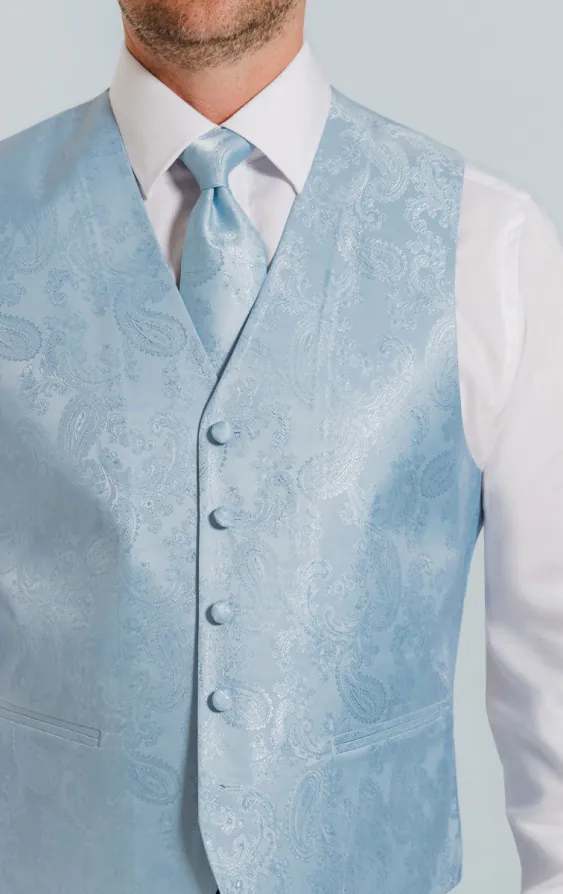 Light Blue Paisley Vest - photo 2 Light Blue Paisley Vest - photo 2