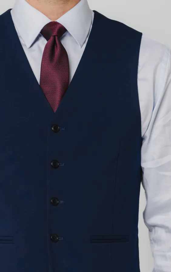 Blue Slim Fit Vest - photo 1