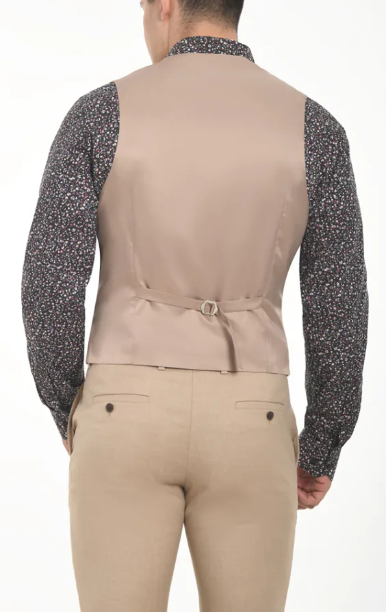 Camel Double Breasted Slim Fit Vest - photo 2 Camel Double Breasted Slim Fit Vest - photo 2