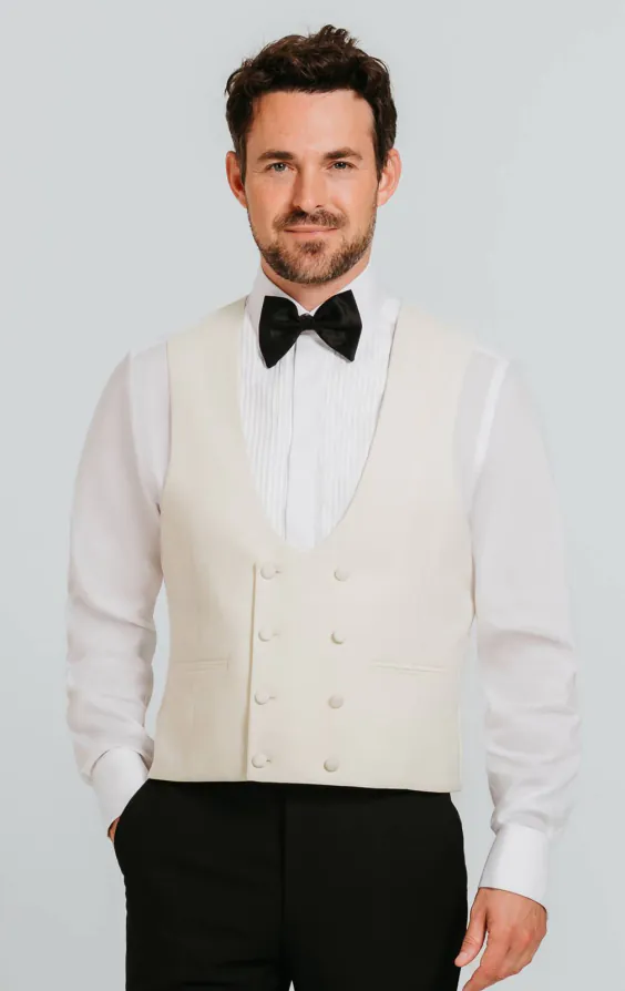 White Shawl Lapel 3 Piece Tuxedo - photo 2