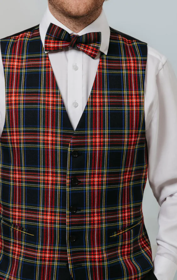 Navy Blue Tartan Vest - photo 1
