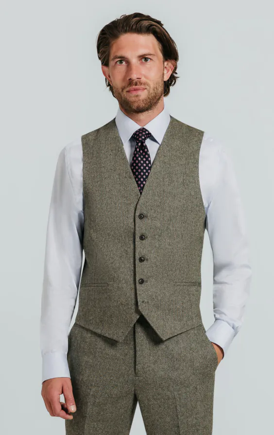 Sage Green Herringbone Tweed Suit - photo 8 Sage Green Herringbone Tweed Suit - photo 8