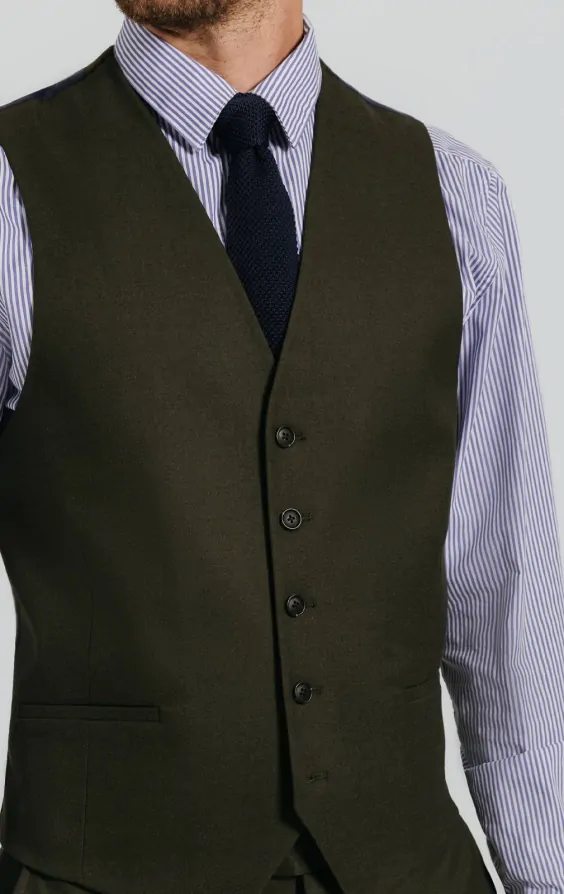dark green dress vest Dark Green Solid Suit Vest – Tip Top