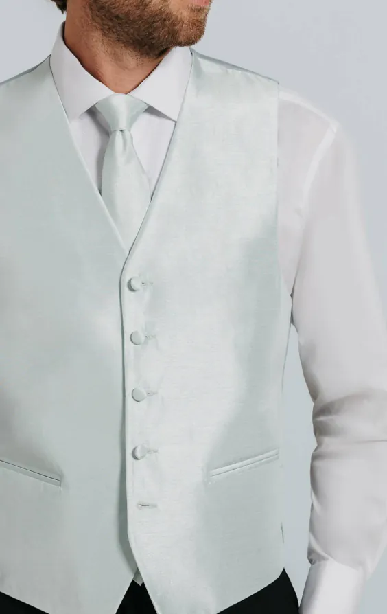 Light Green Dupion Vest - photo 1