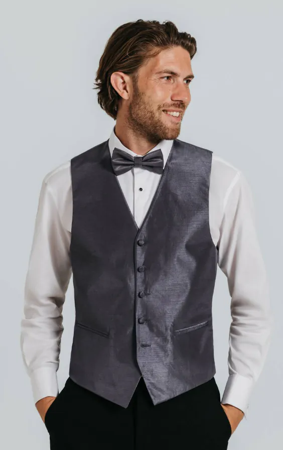 Dark Gray Dupion Vest Dark Gray Dupion Vest