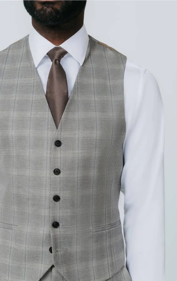 TOUVET VEST / GRY CHECK