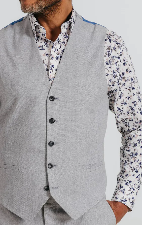 Light Gray Linen Vest - photo 1 Light Gray Linen Vest - photo 1
