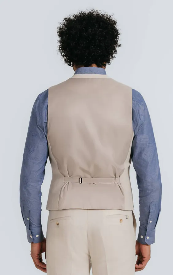 Oatmeal Linen Herringbone Vest - photo 3 Oatmeal Linen Herringbone Vest - photo 3