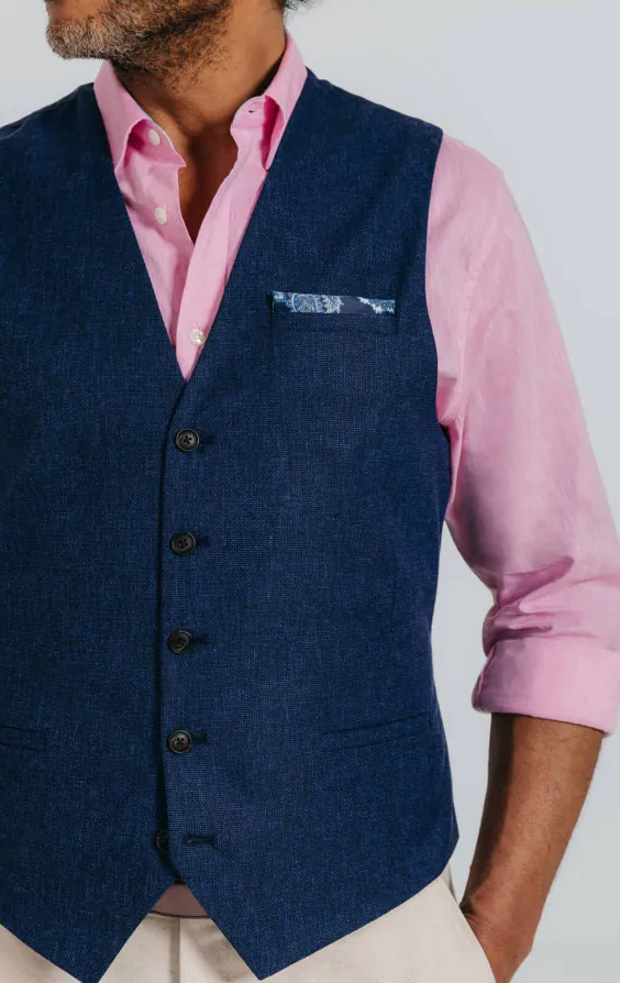 Navy Textured Vest - photo 2 Navy Textured Vest - photo 2