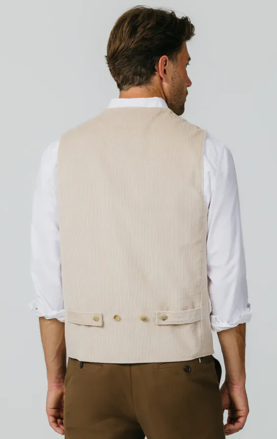 Beige Corduroy Vest with Patch Pockets - photo 2 Beige Corduroy Vest with Patch Pockets - photo 2