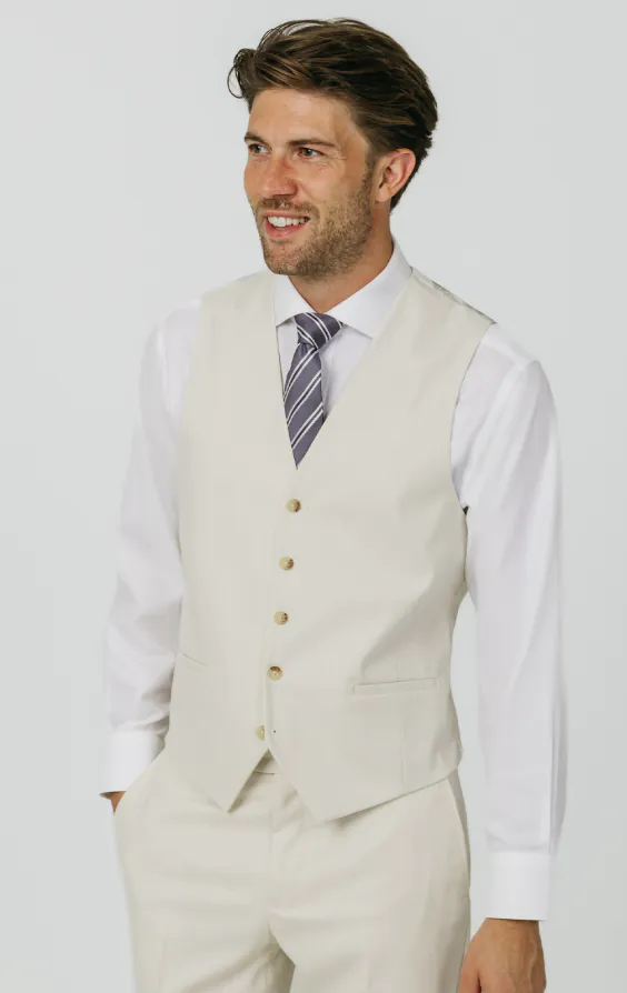 Winter White Twill Vest Winter White Twill Vest