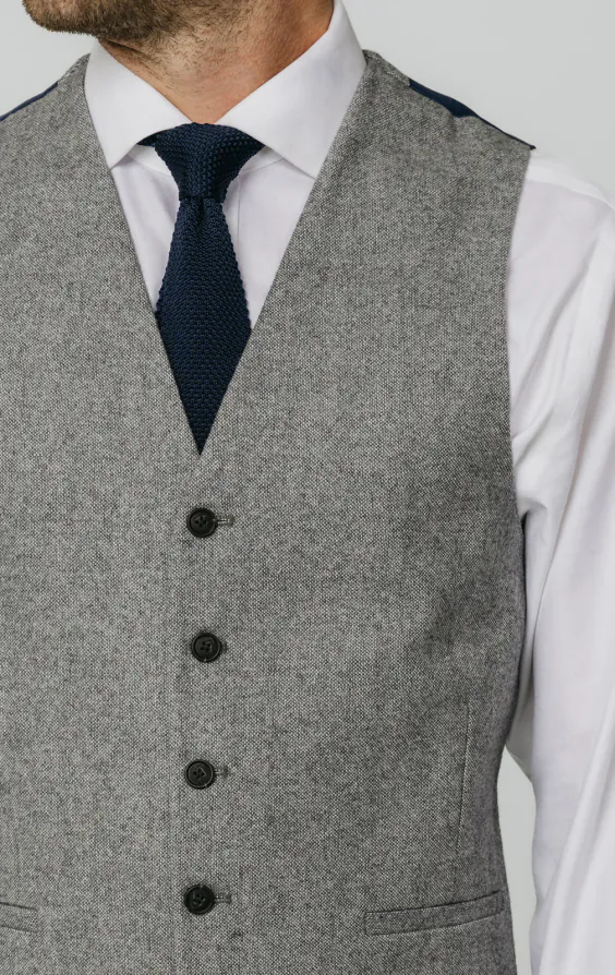 Light Gray Donegal Tweed Vest - photo 1 Light Gray Donegal Tweed Vest - photo 1