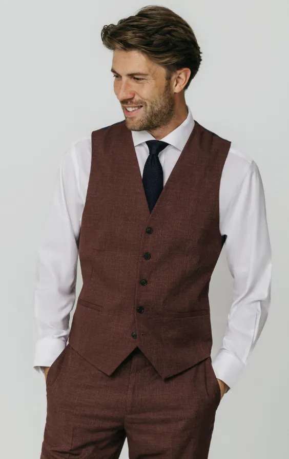 Dark Rosewood Weave Vest