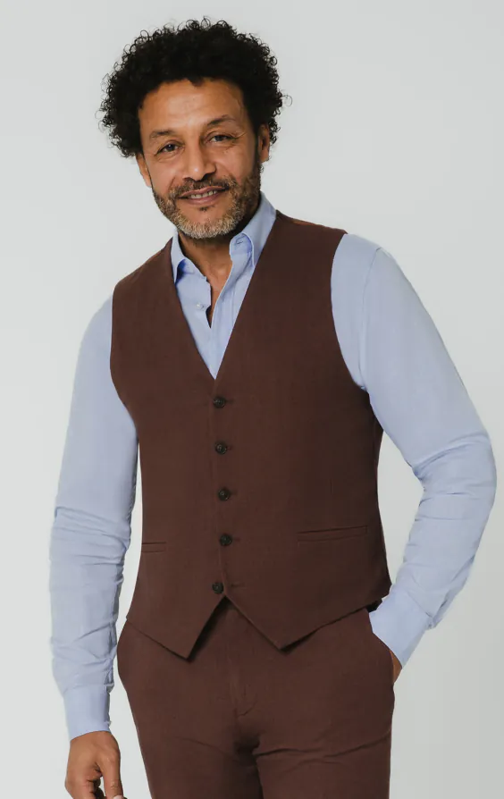 Mocha Linen Vest Mocha Linen Vest