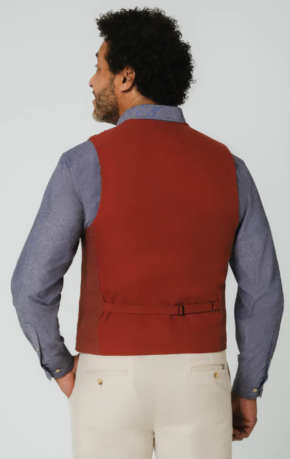 Terracotta Linen Vest - photo 3