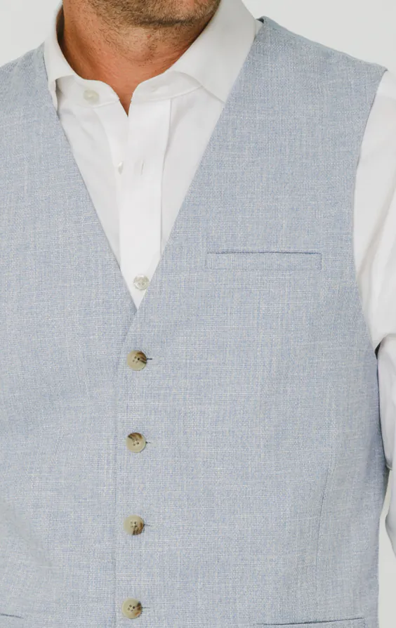 Light Blue Textured Weave Vest - photo 1 Light Blue Textured Weave Vest - photo 1