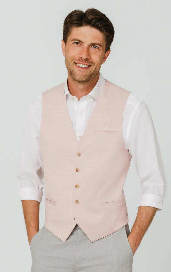 Light Pink Textured Weave Vest Light Pink Textured Weave Vest