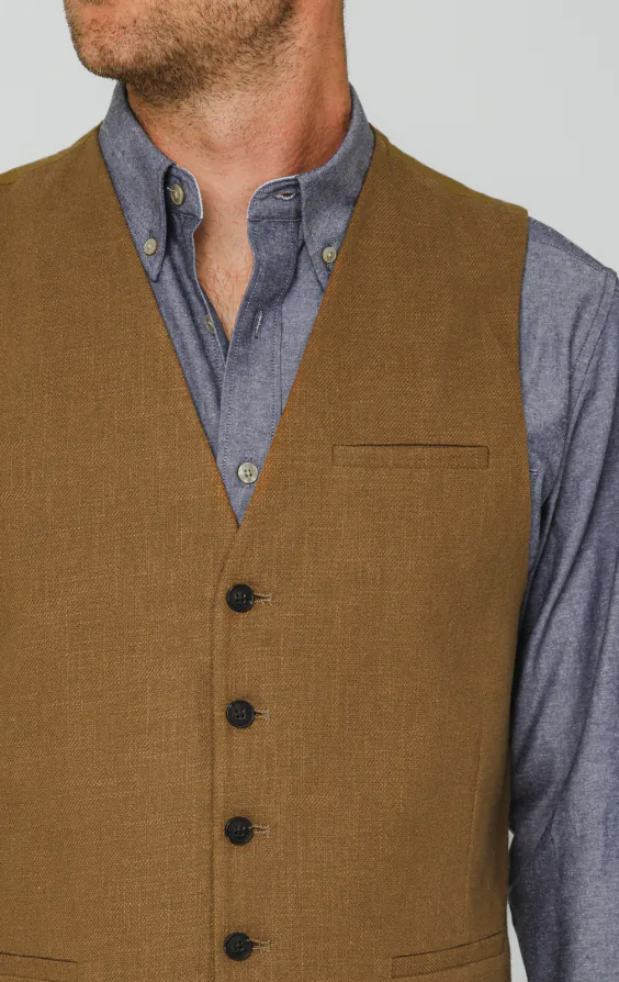Mid Brown Ramie Vest - photo 1 Mid Brown Ramie Vest - photo 1